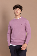 Jersey Básico Cuello Redondo Rosa