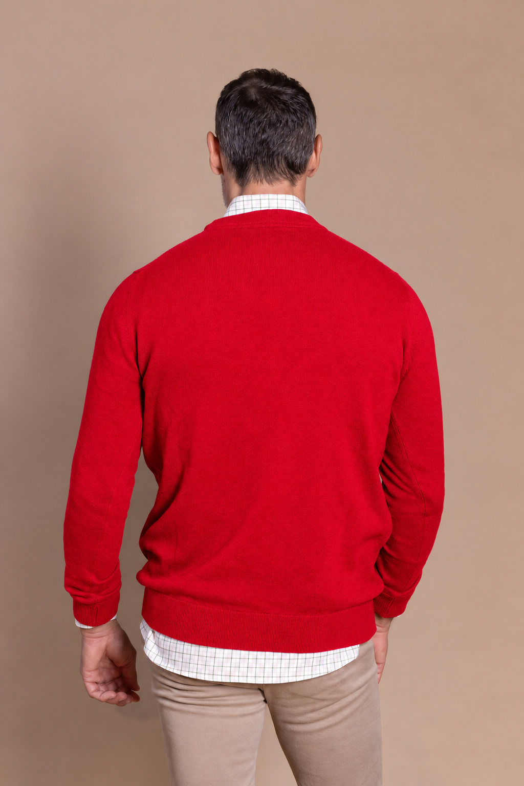 Jersey Básico Cuello Redondo Rojo