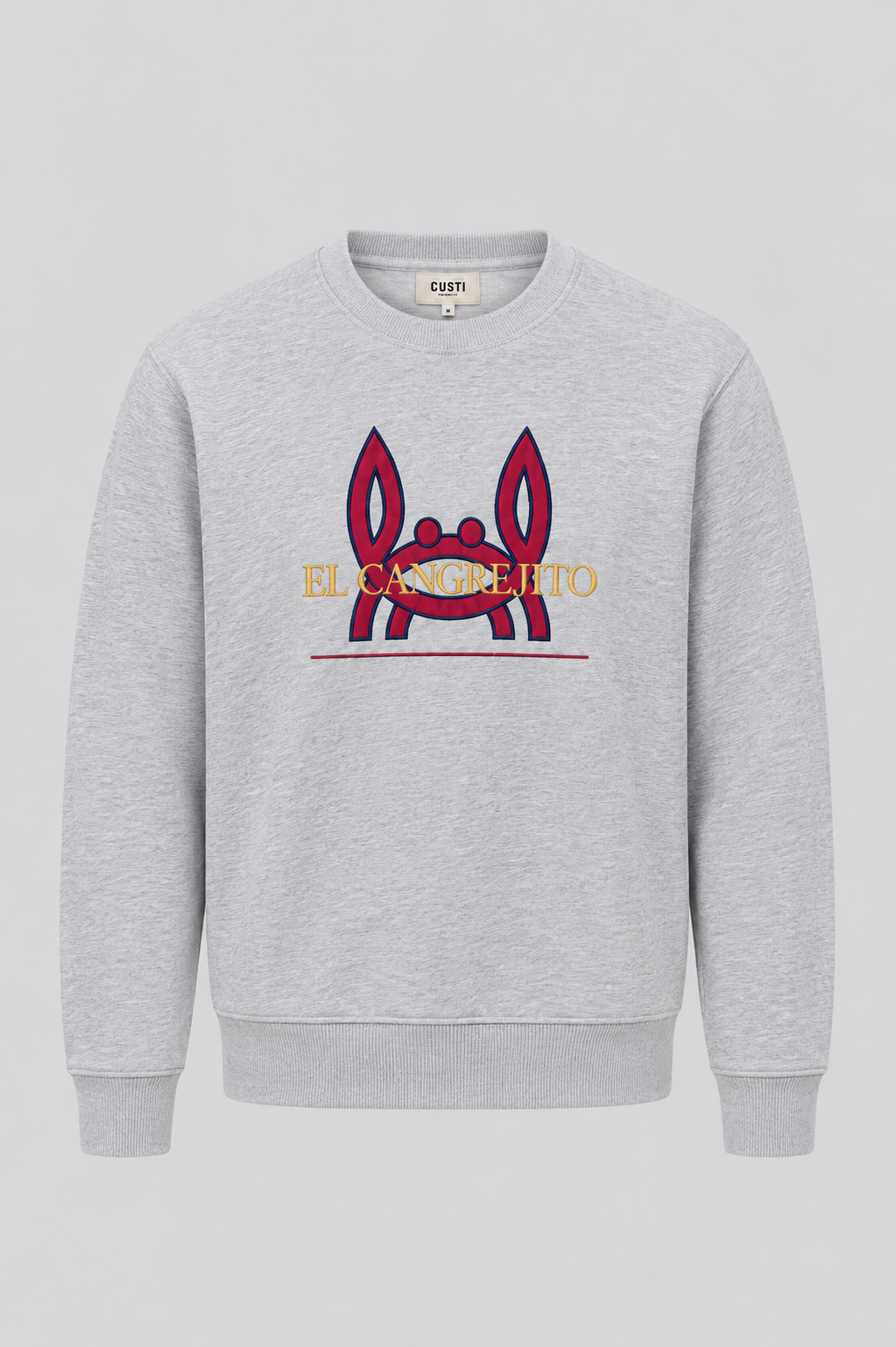 Sudadera Bordada Gris