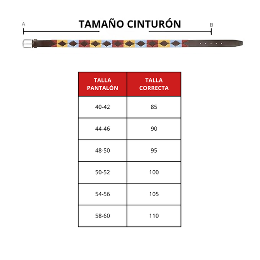 Cinturón piel argentino Beige Botella