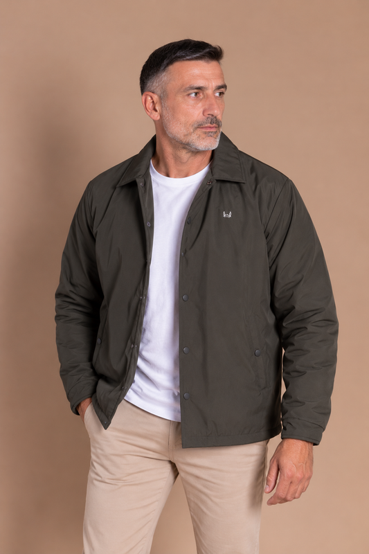 Veste coupe-vent vert kaki | Aneto