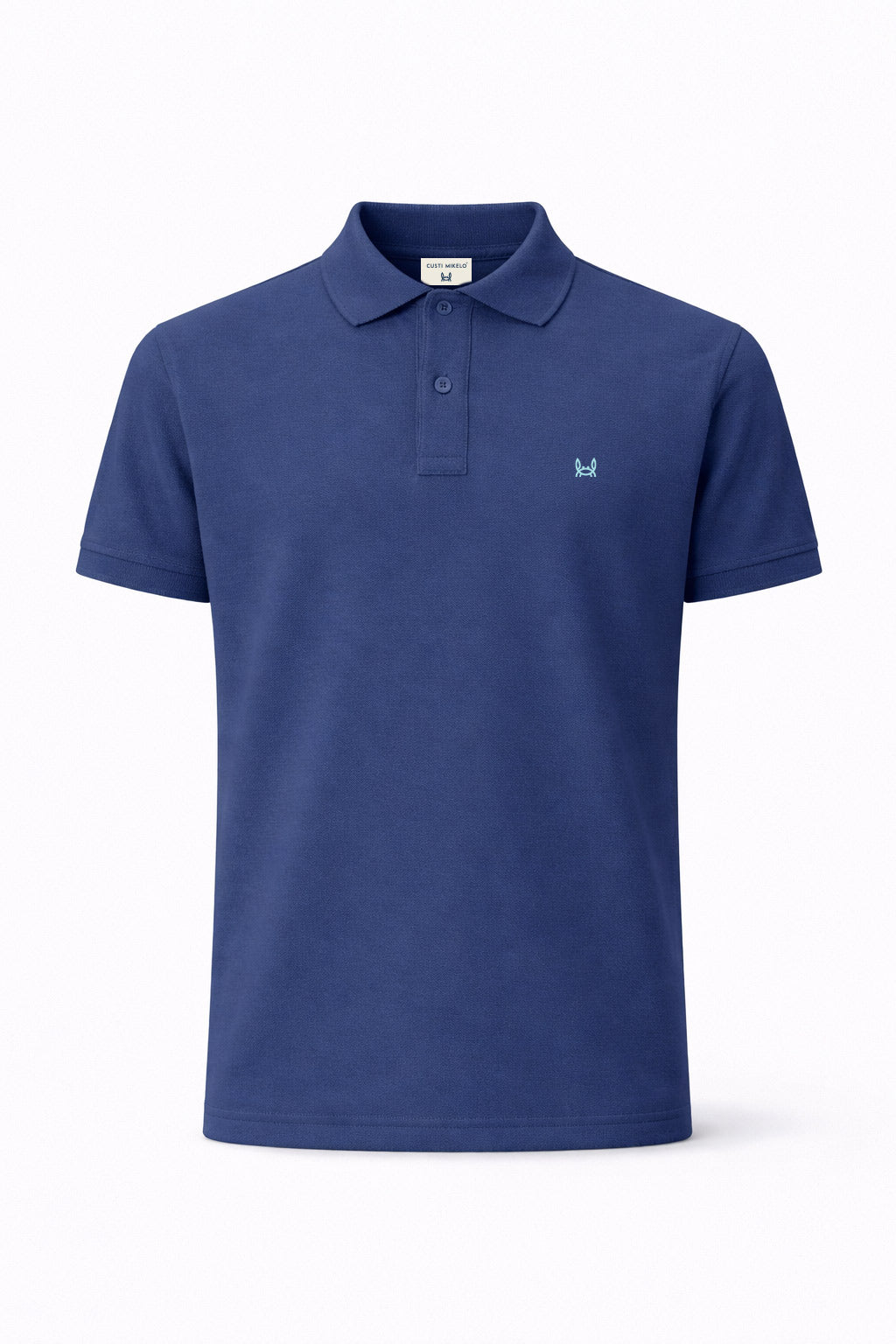 Polo Básico Manga Corta Azul Indigo