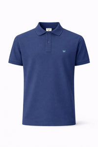 Polo Básico Manga Corta Azul Indigo
