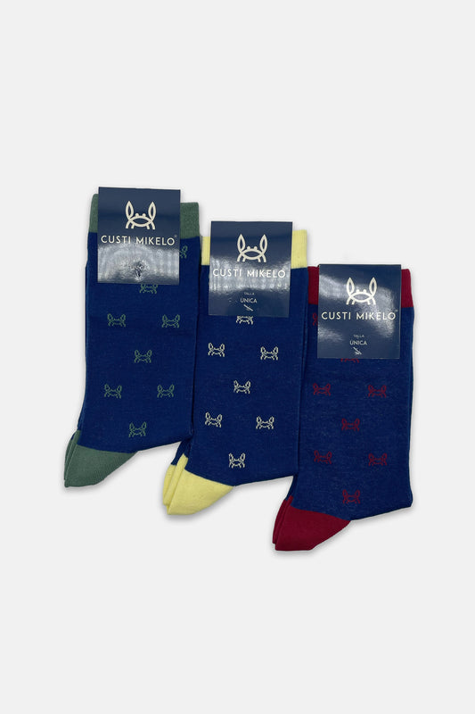 Pack 3 Calcetines Cangrejito Unicolor