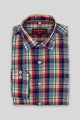 Camisa Cuadro Rojo Gris