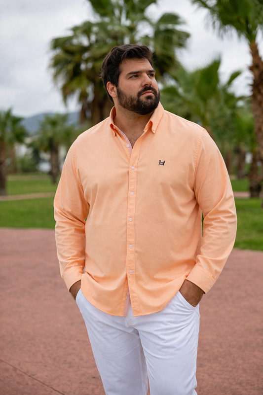 Camisa Lisa Oxford Salmón | Ronda