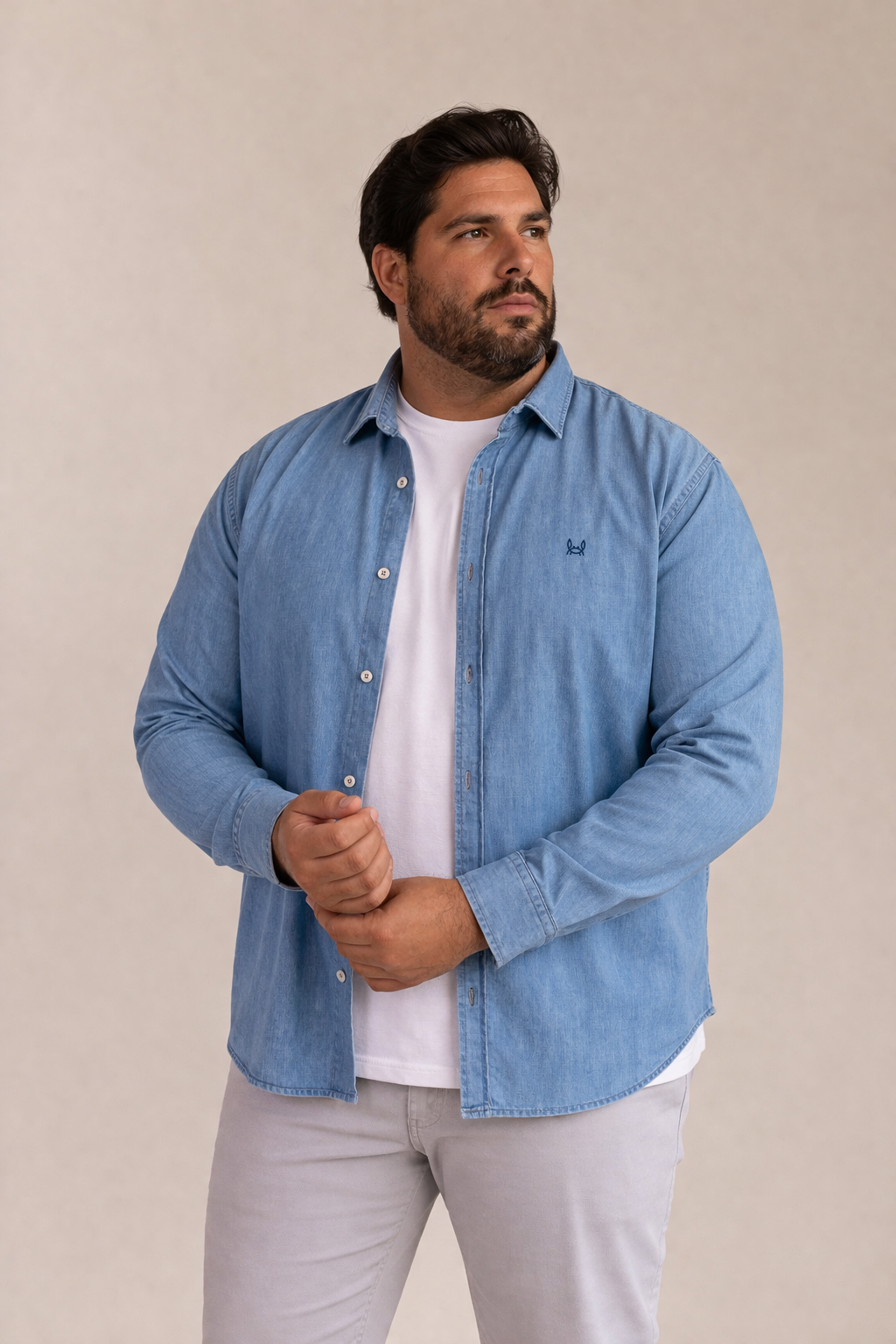 Camisa Sport Vaquera Azul Claro