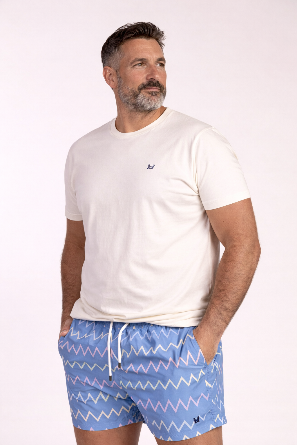 Camiseta Básica Manga Corta Blanco Roto