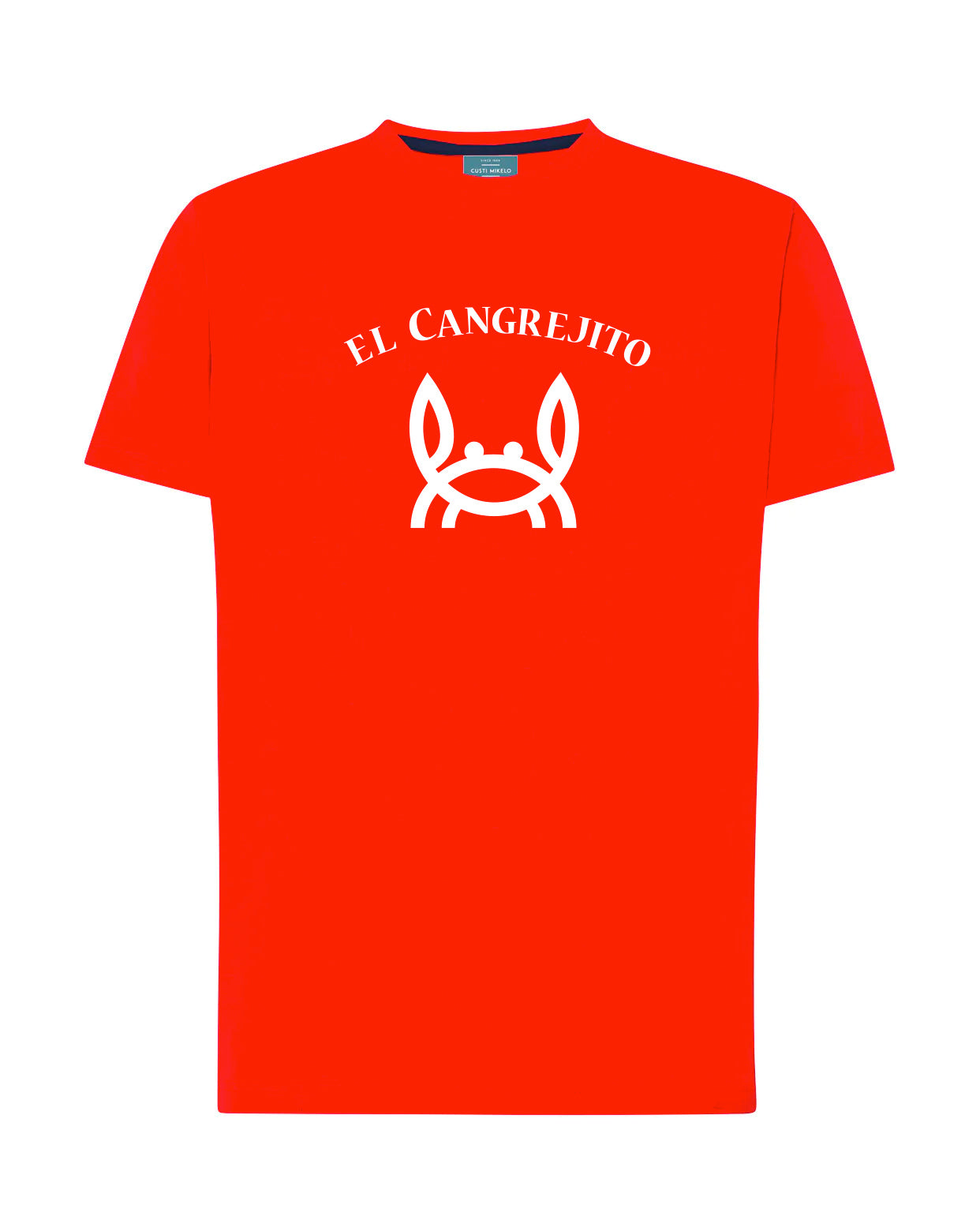Camiseta cangrejito rojo celeste