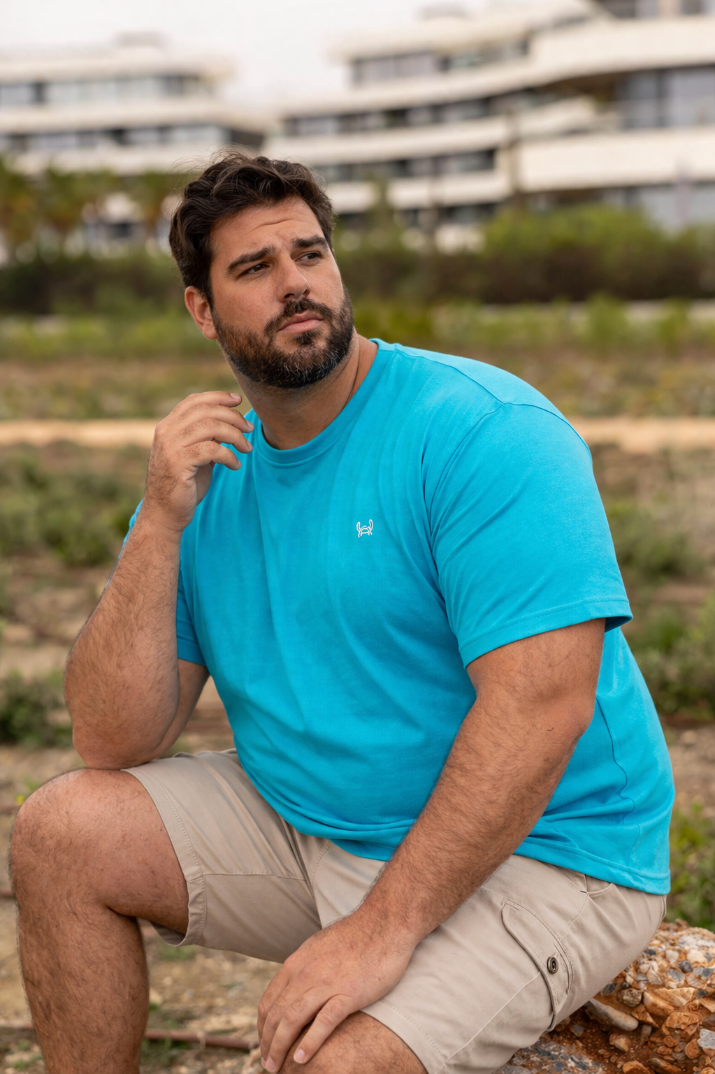 Camiseta Básica Manga Corta Turquesa