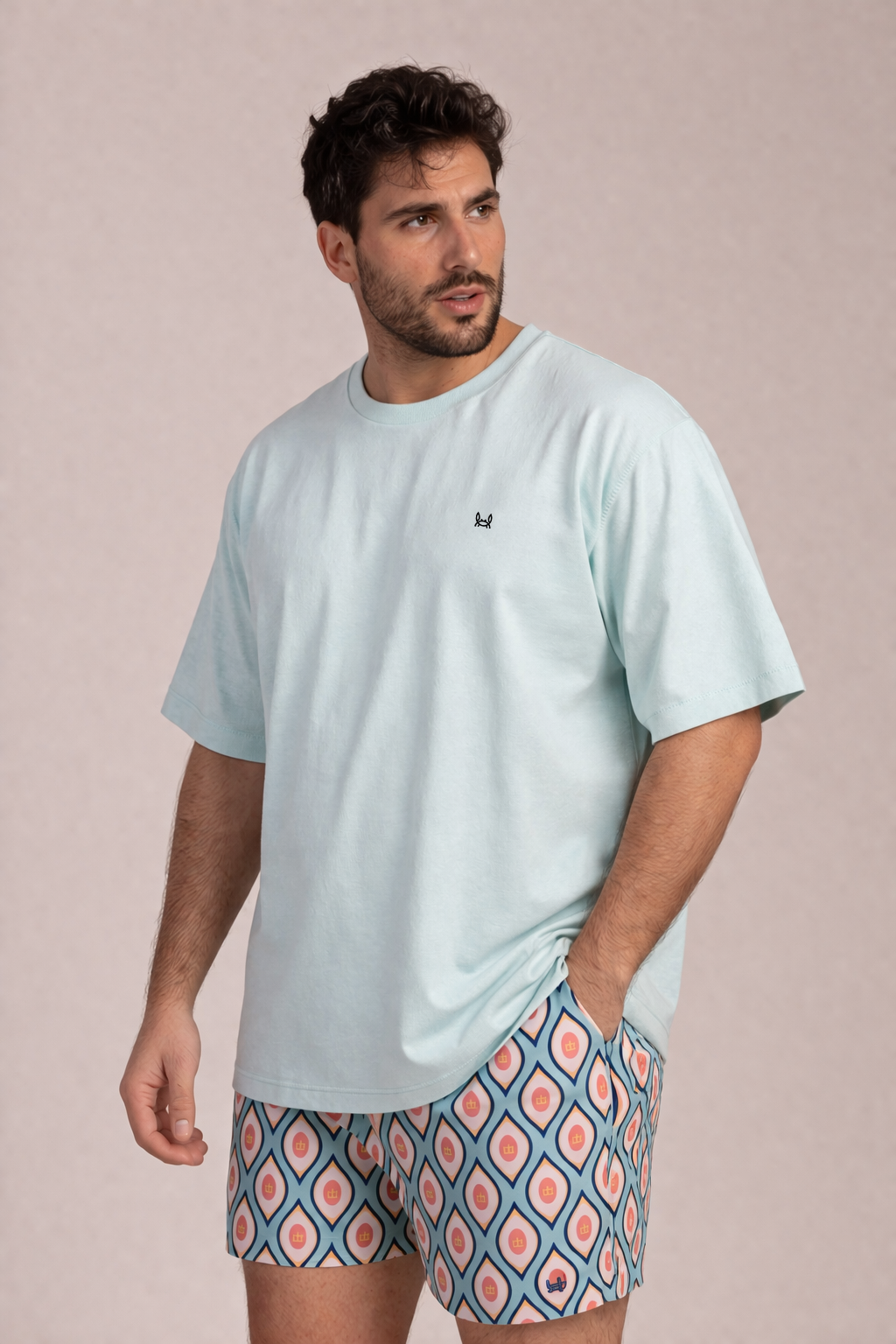 Camiseta Básica Manga Corta Verde Mar