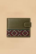 Cartera Kaki Tejido Étnico | Multicolor