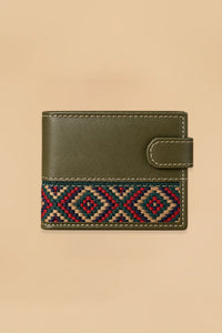Cartera Kaki Tejido Étnico | Multicolor