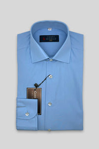 Camisa Vestir Celeste