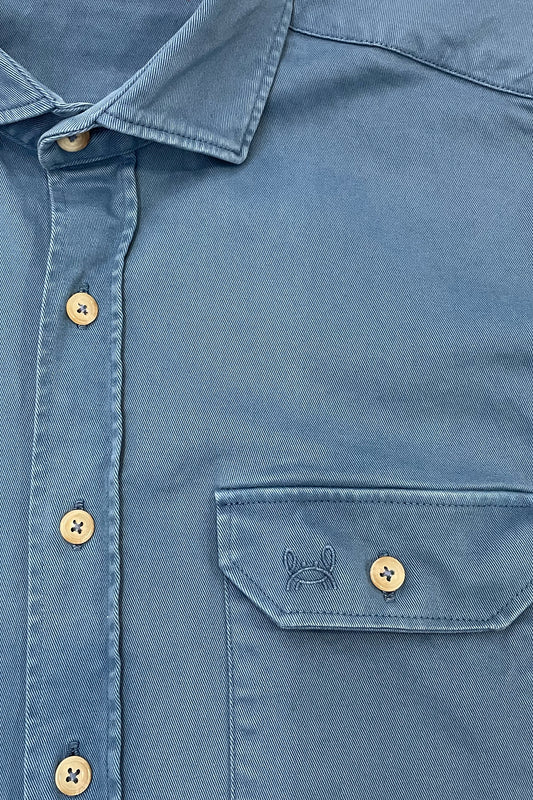 Chaqueta Algodón Lavada Azul | Cazorla