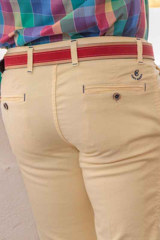Pantalón Chino Elástico Amarillo | Jesulín