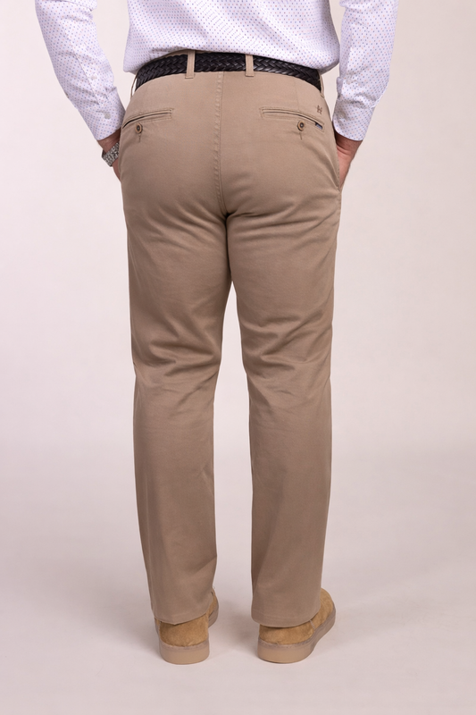 Pantalón Chino Elástico Beige | Jesulín