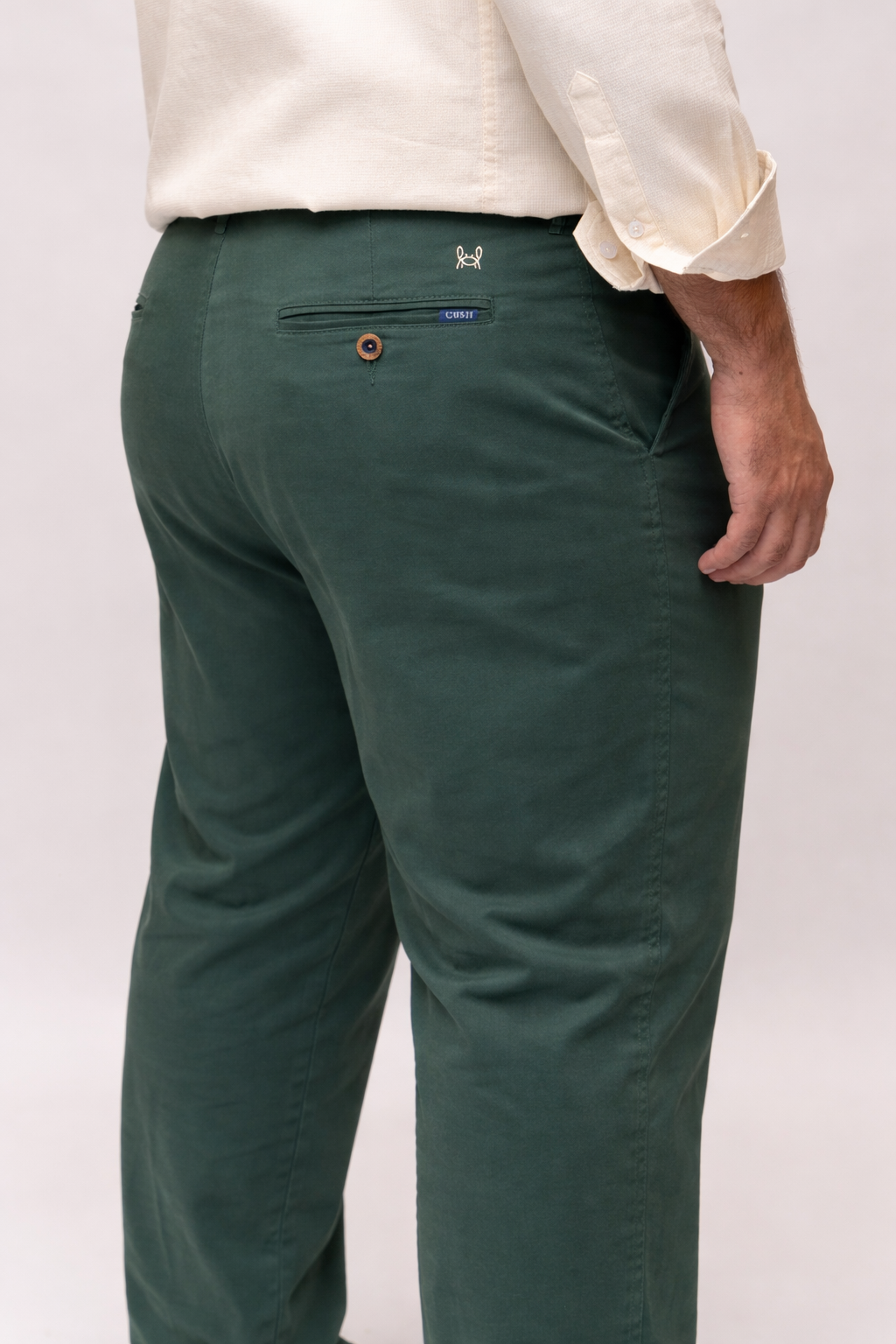 Pantalón Chino Elástico Verde Botella | Jesulín