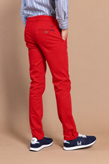 Pantalon chino stretch rouge | Jesulín