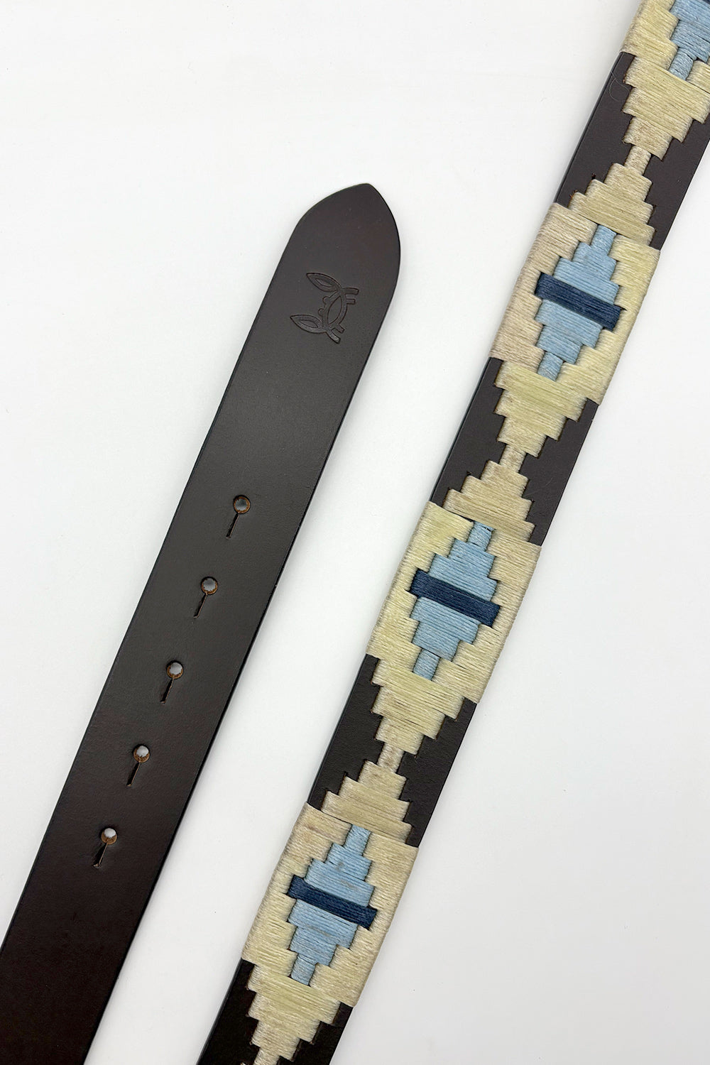 Cinturón piel argentino Beige Celeste | 93
