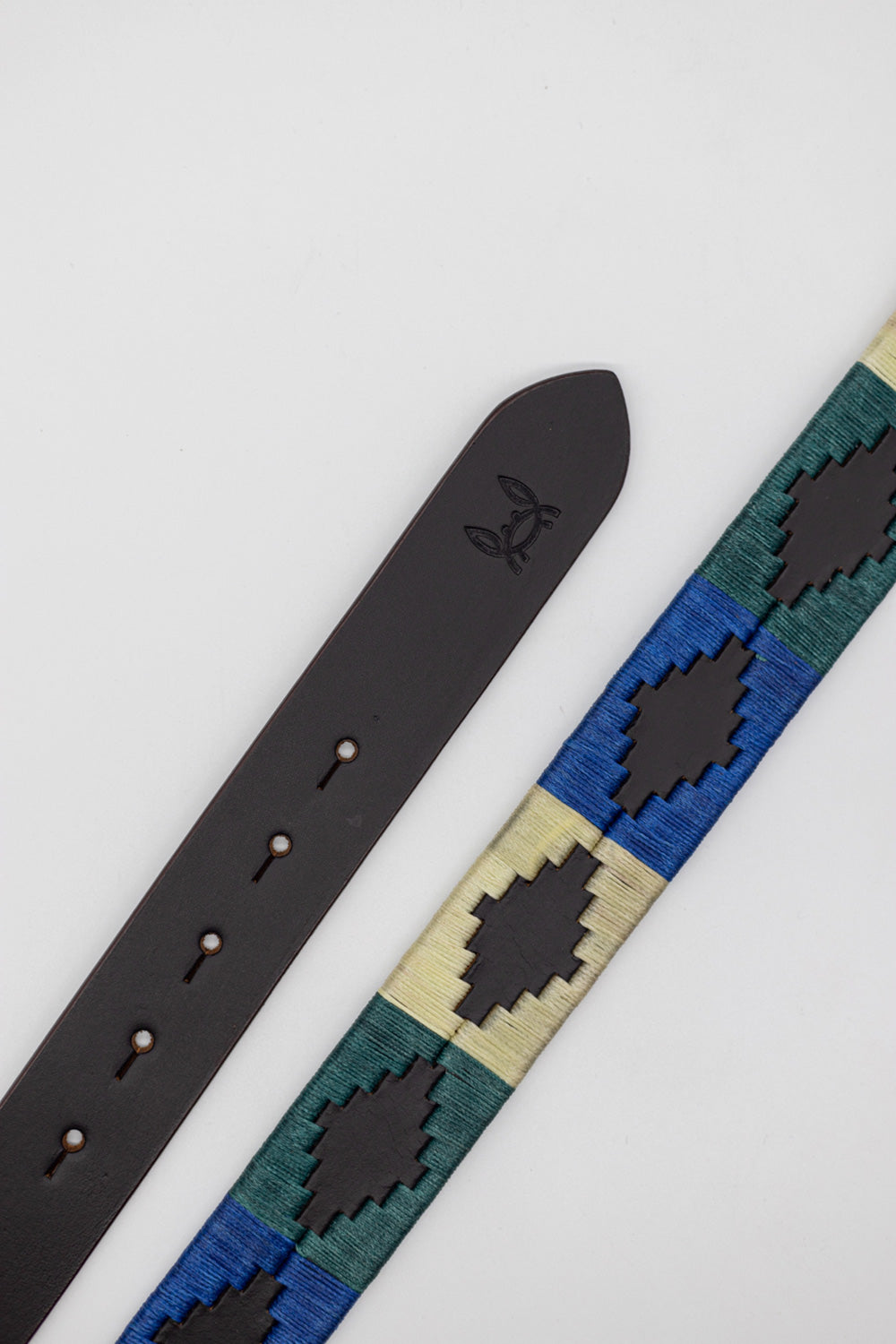 Cinturón piel argentino Tinta Beige Turquesa