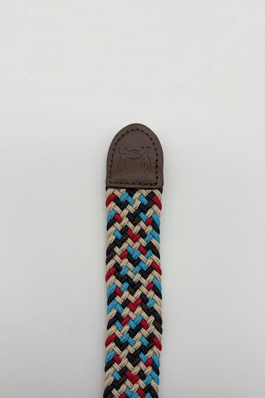 Cinturón trenzado Beige Turquesa Rojo | 33