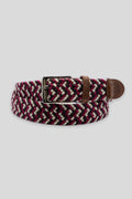 Cinturón trenzado Granate Marron Beige | 30