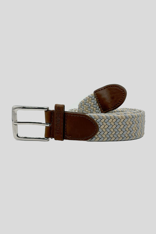 Cinturón trenzado Gris Beige