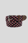 Cinturón trenzado Rojo Beige Marino| 37