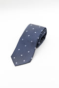 Corbata flores gris