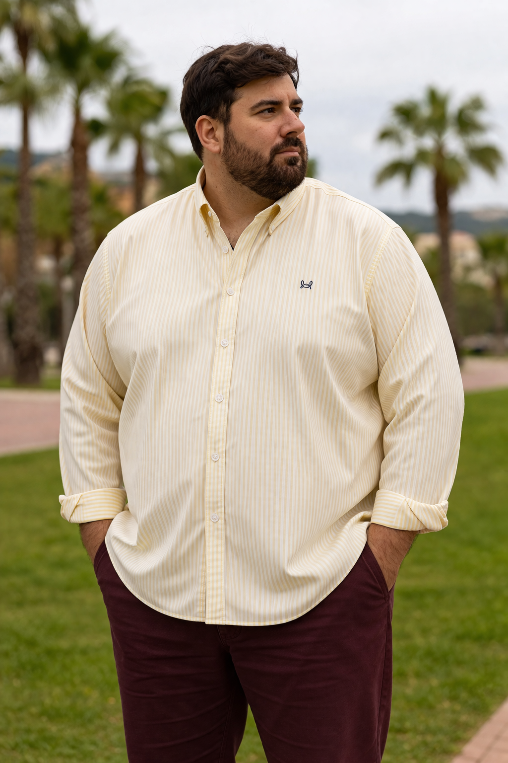 Camisa Rayas Oxford Amarilla | Córdoba