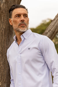 Camisa Rayas Oxford Azul Marino | Córdoba