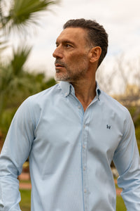 Camisa Rayas Oxford Turquesa | Córdoba