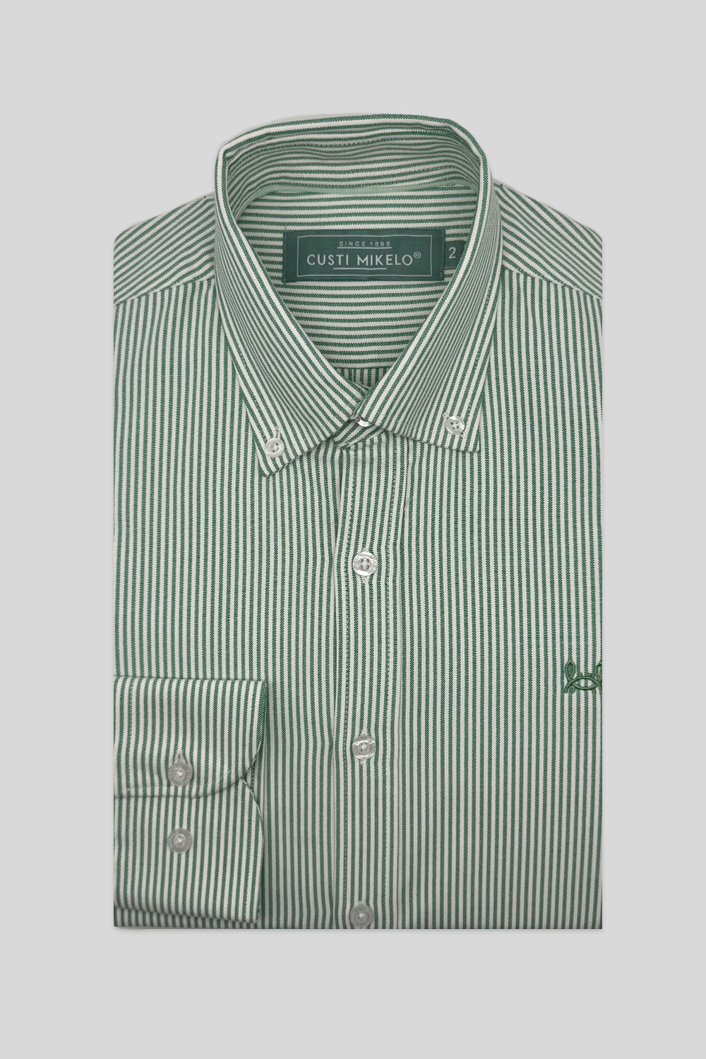 Camisa Rayas Oxford Verde | Córdoba