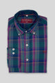 Camisa Cuadro Verde Morado Talla Grande