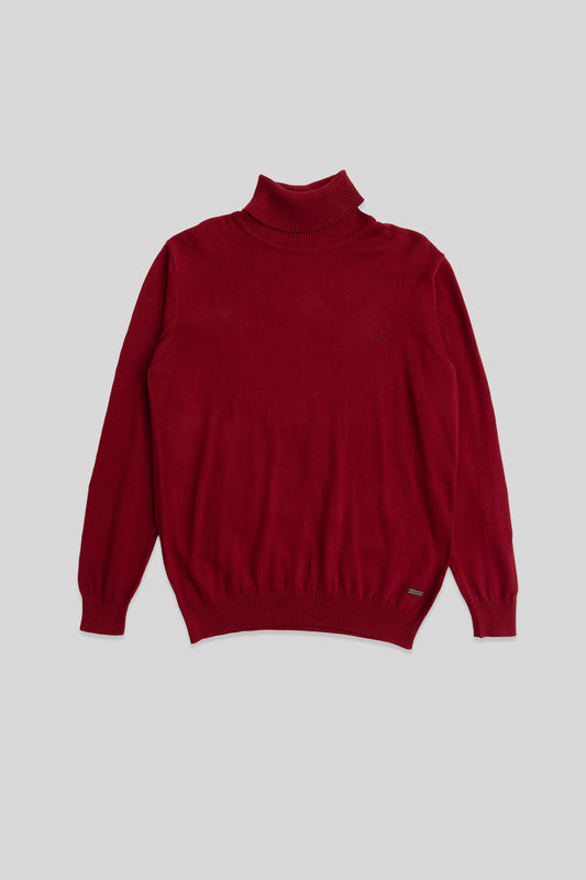 Jersey Cuello Vuelto Vino