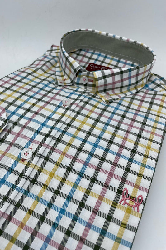 Camisa Cuadro Rosa Azul | Denia