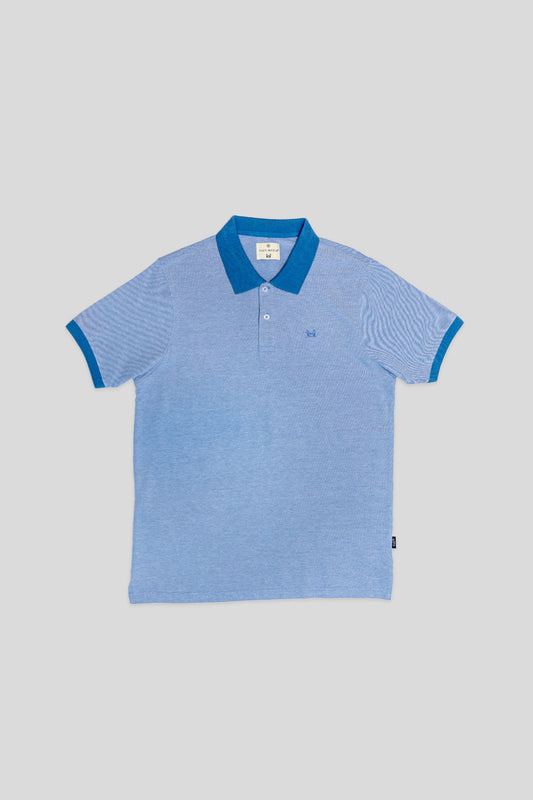 Polo Estructura Jacquard Azul | Denis