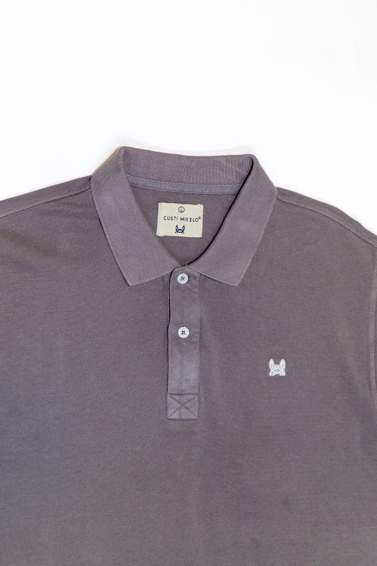 Polo Efecto Desgastado Gris