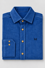 Camisa micropana azul medio