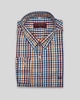 Camisa Cuadro Naranja Talla Grande