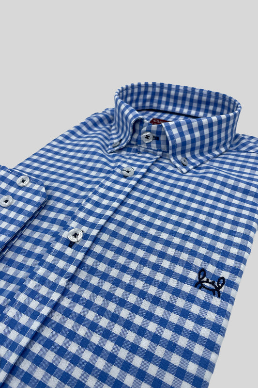 Camisa Oxford Cuadro Vichy Azul Cielo | Ferrol