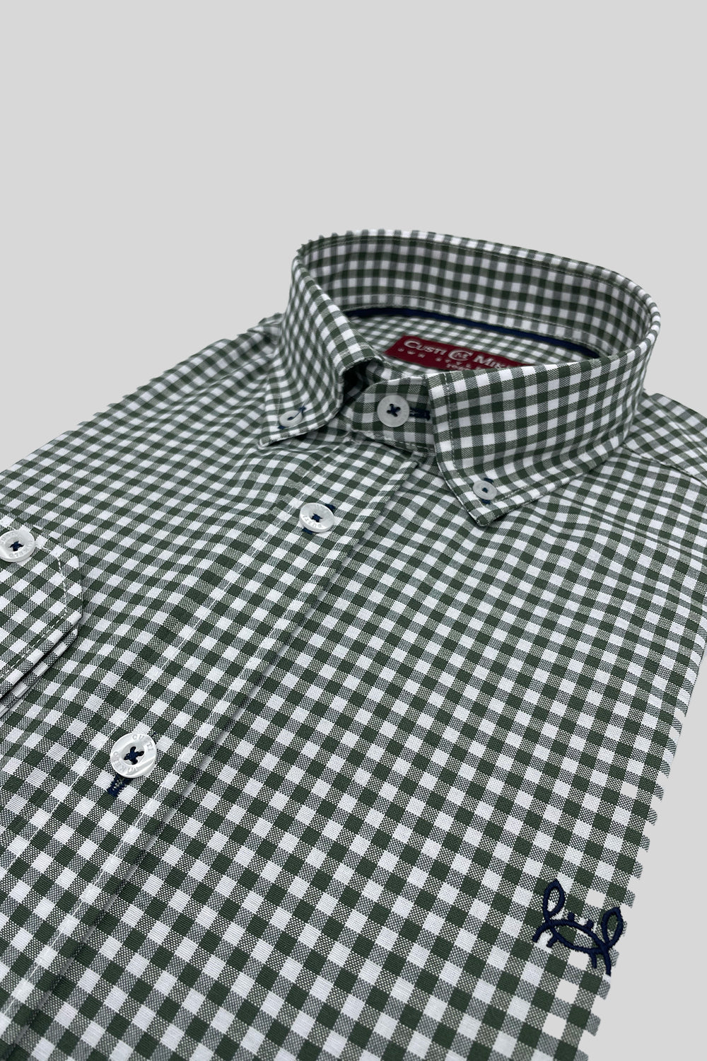 Camisa Oxford Cuadro Vichy Verde Kaki | Ferrol