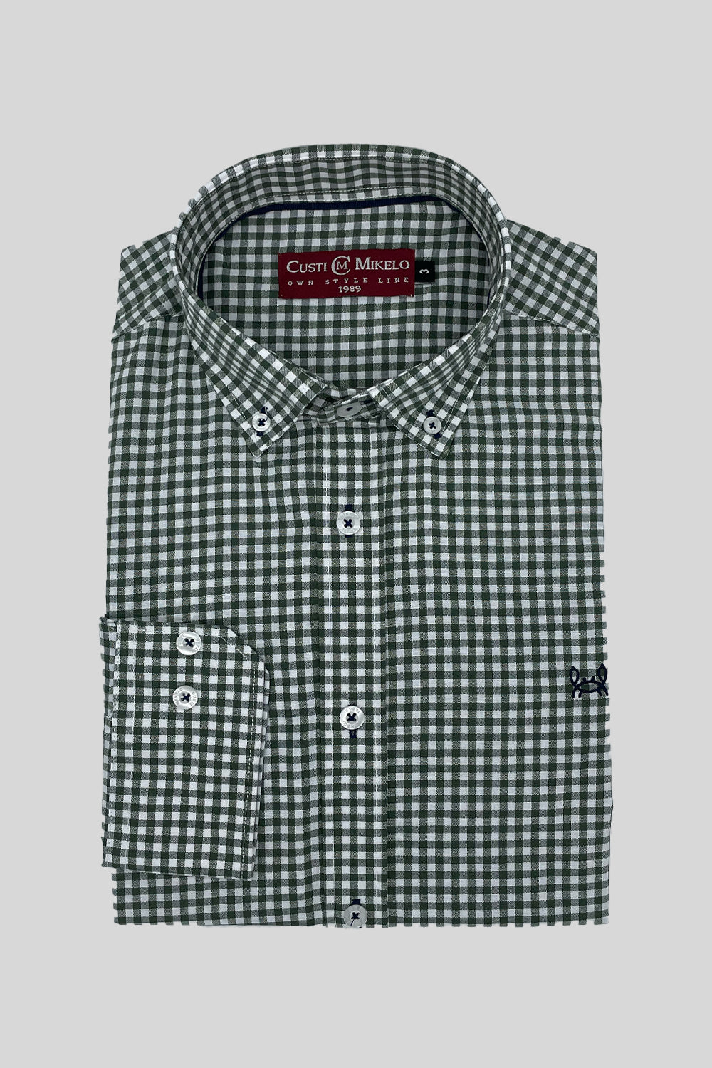 Camisa Oxford Cuadro Vichy Verde Kaki | Ferrol