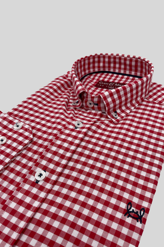 Camisa Oxford Cuadro Vichy Rojo | Ferrol