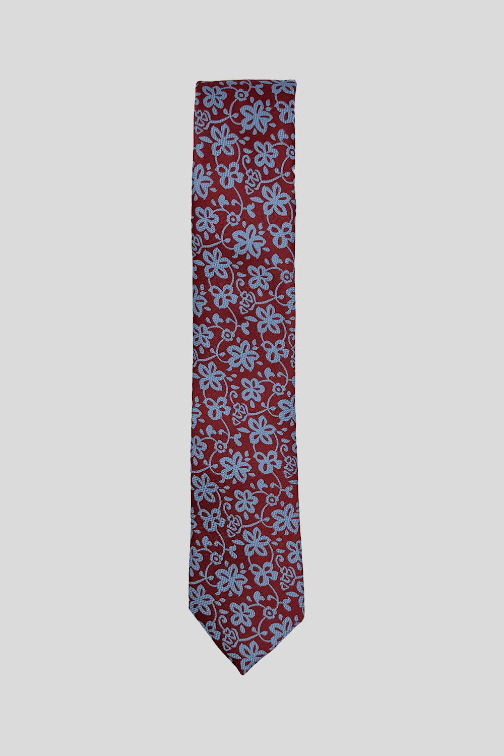 Corbata paisley celeste rojo