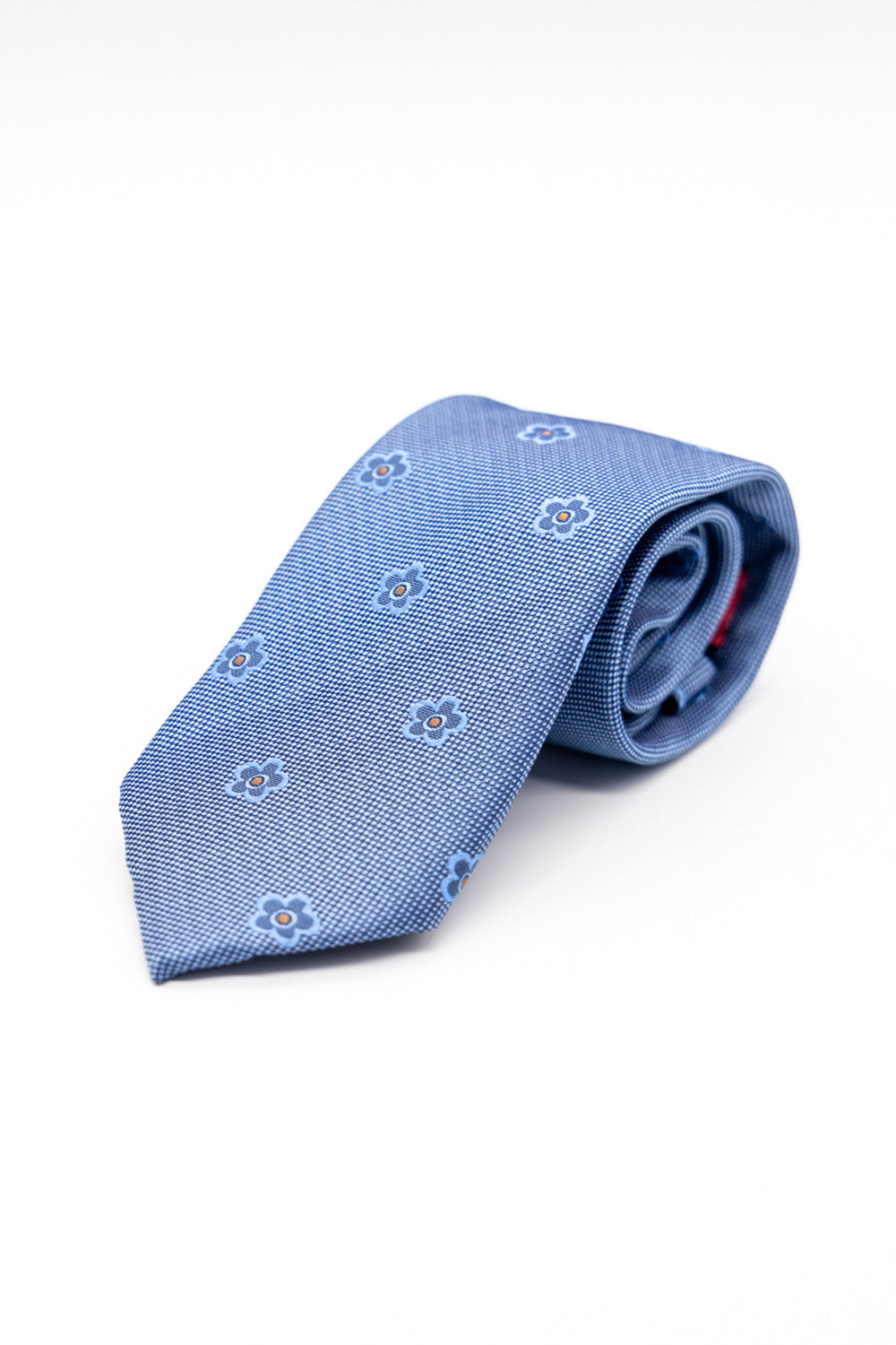 Corbata Flores Celeste