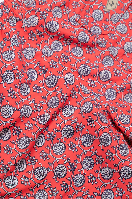 Bañador Flores Rojo