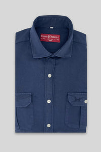 Sobrecamisa Algodón Lavada Azul Marino | Formentera