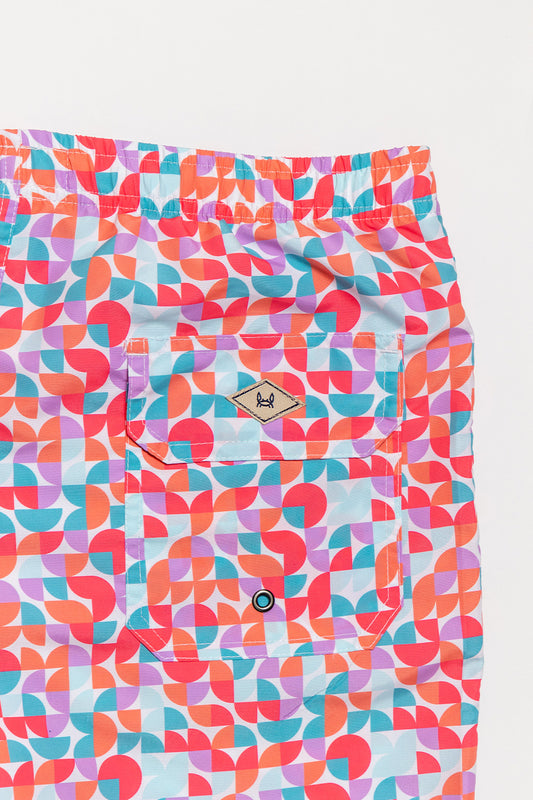 Bañador Geometrico Coral